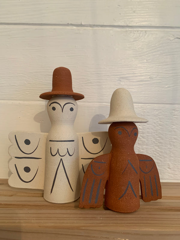 White Owl Protector with brown hat