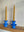 One tier short Electric Blue candle stick holders