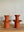 One tier red clay candle stick holders