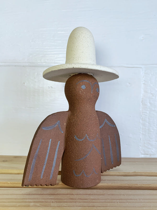 Small Brown Owl Protector with white hat