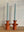 One tier red clay candle stick holders