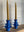 Two tiered Electric Blue candle stick holders