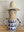 White and Blue Stoneware Hat Protector