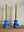 One tier short Electric Blue candle stick holders