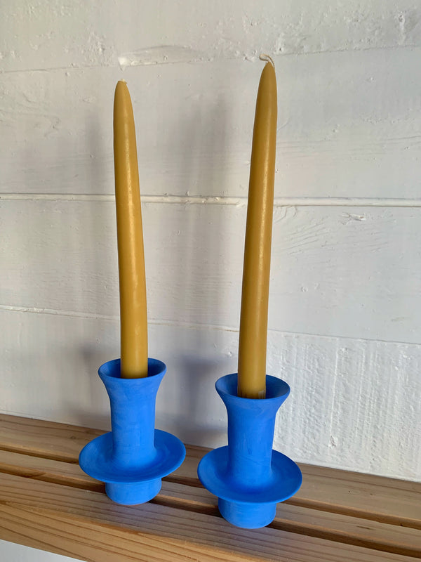 One tier taller  Electric Blue candle stick holders