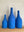 Large blue velvet bottle