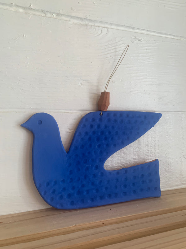 Blue Love dove Bird wall hanging