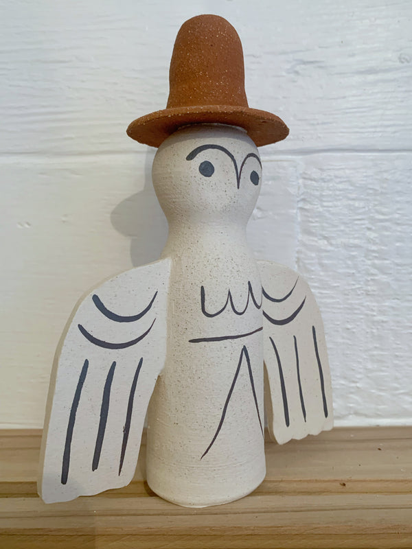 White Owl Protector with brown hat