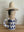 White and Blue Stoneware Hat Protector